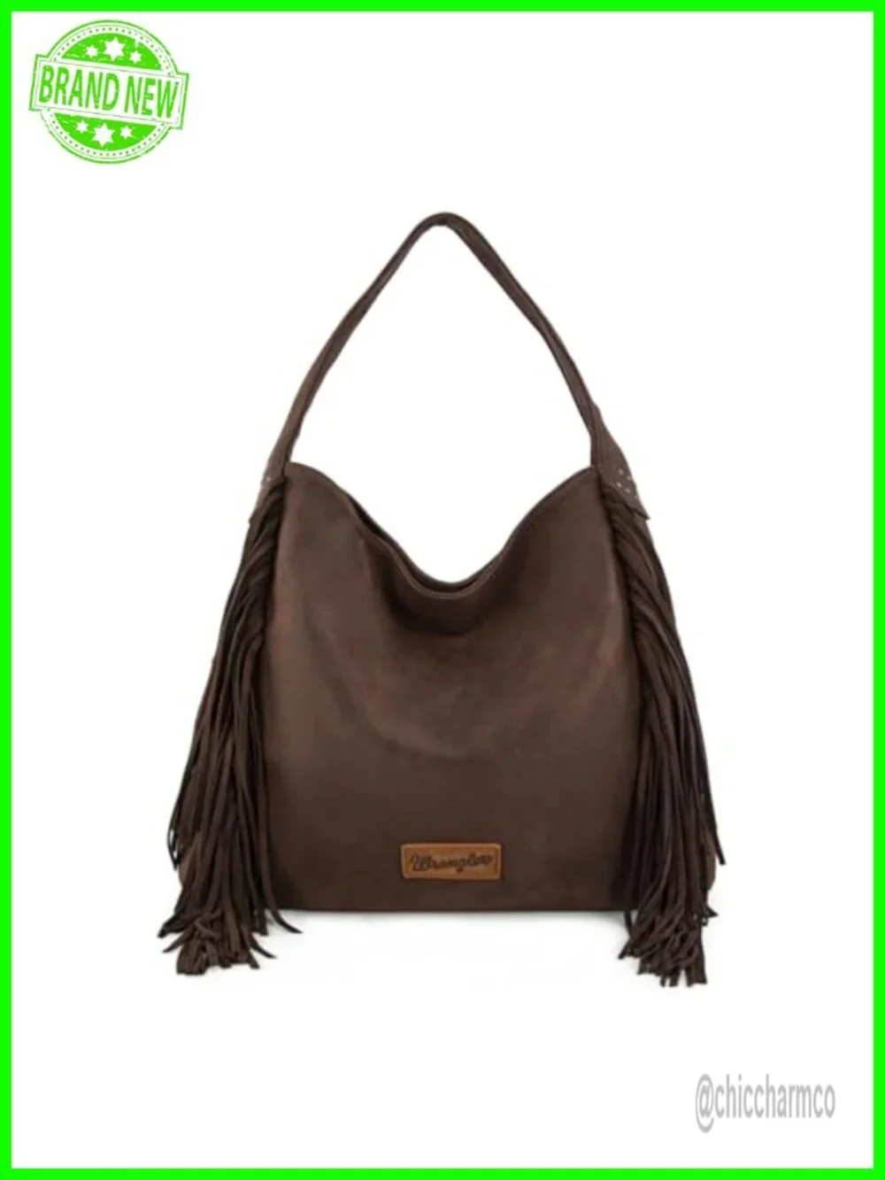 Fringe Suede Hobo Bag with Tassels Western Shoulder Purse
